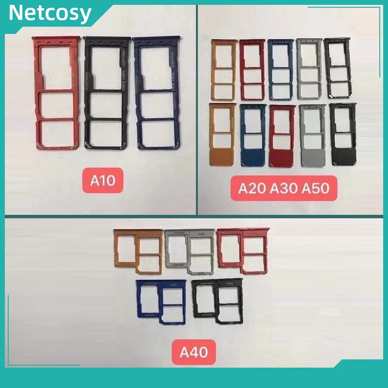 Держатель гнезда для SIM карты Netcosy запасные части Samsung Galaxy A10 A20 A30 A40 A50 аксессуары