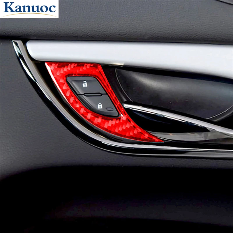 

Carbon Fiber Sticker Car Inner Door Handle Panel Trim Decal For Cadillac ATS ATSL 2013-2019 Styling Accessories