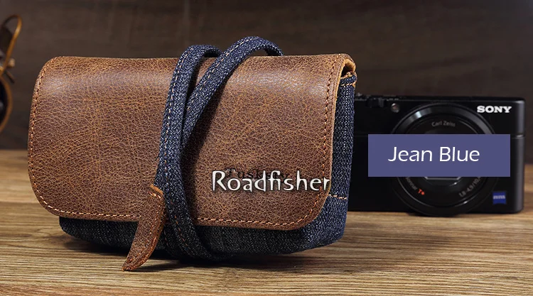 Roadfisher натуральная кожа Брезентовая сумка для камеры вставка чехол для хранения чехол ремень для Canon G7X RX100 M2 M3 M4 M5 Nikon sony Leica Fuji