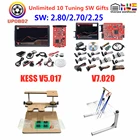 Полный комплект OBD2 KESS V5.017 Online 2.80 мастер ЭКЮ программист V7.020 4LED 2,25 EU Red ECM титановая Рамка BDM переходники датчиков Настройка