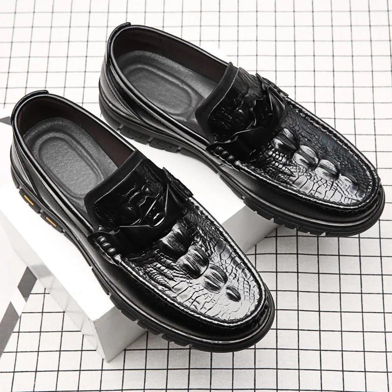 2020 новые мужские официальные Туфли с круглым носком на плоской подошве Свадебные