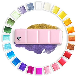 Чехол с палитрой для подарка Paul Rubens 1224, металлический, однотонный, розовый