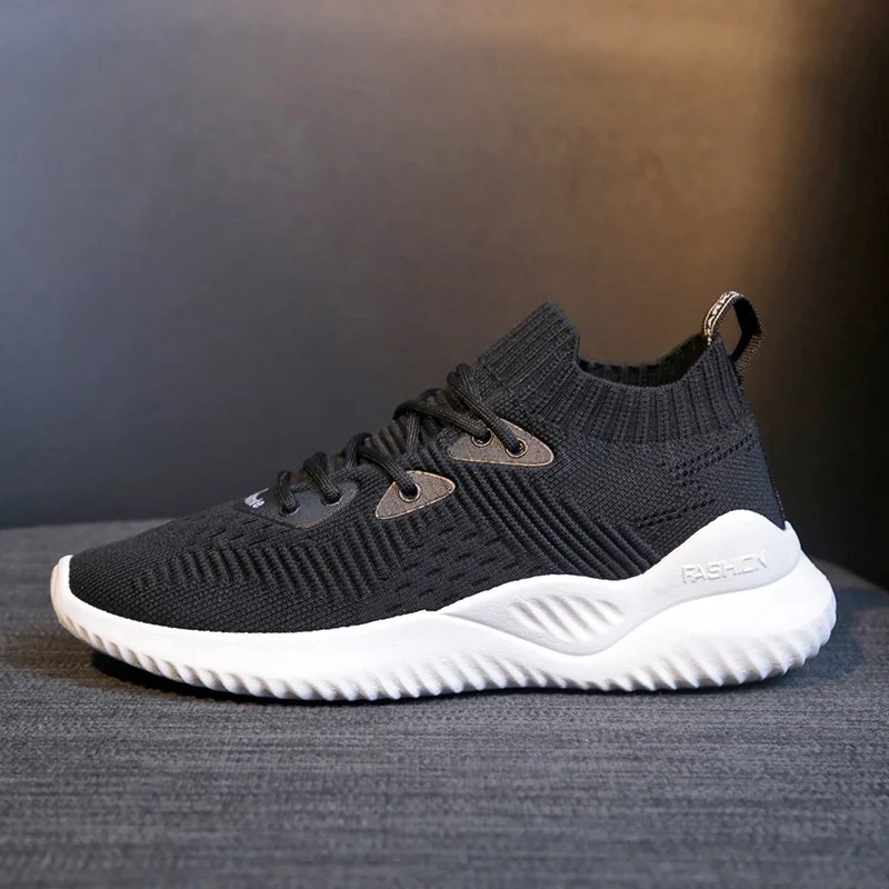 

Women's Sneakers 2021 NEW Breathable Knitted Casual Socks Shoes Lace up Spring Ladies Shoes woman vulcanize shoes
