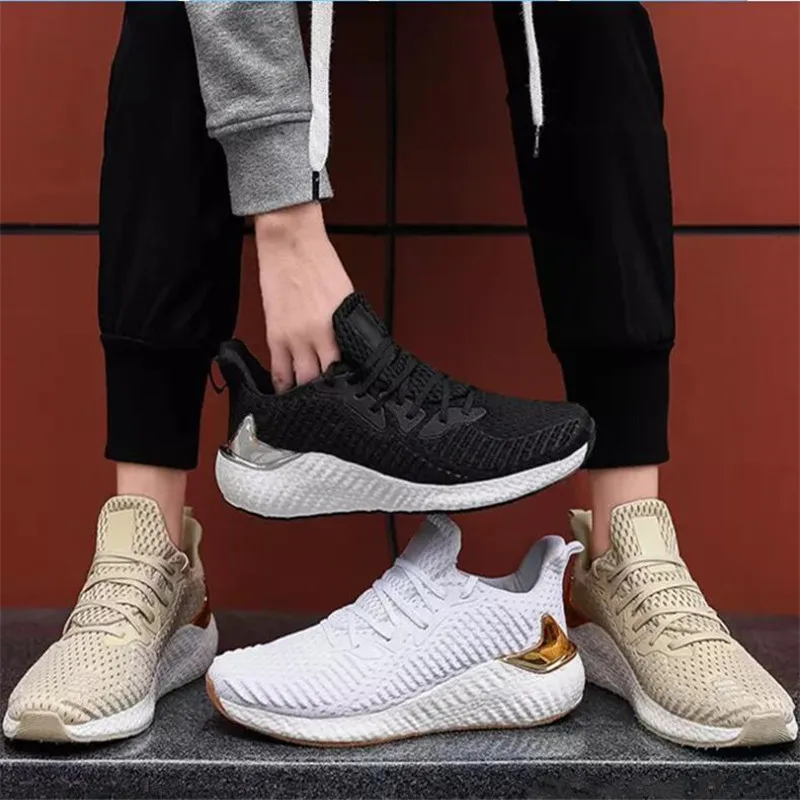 

Summer Trendy Shockproof Sneakers Men's New White Sports Running Shoes Men Breathable Autumn Walking Fitness Shoes Men's Shoes