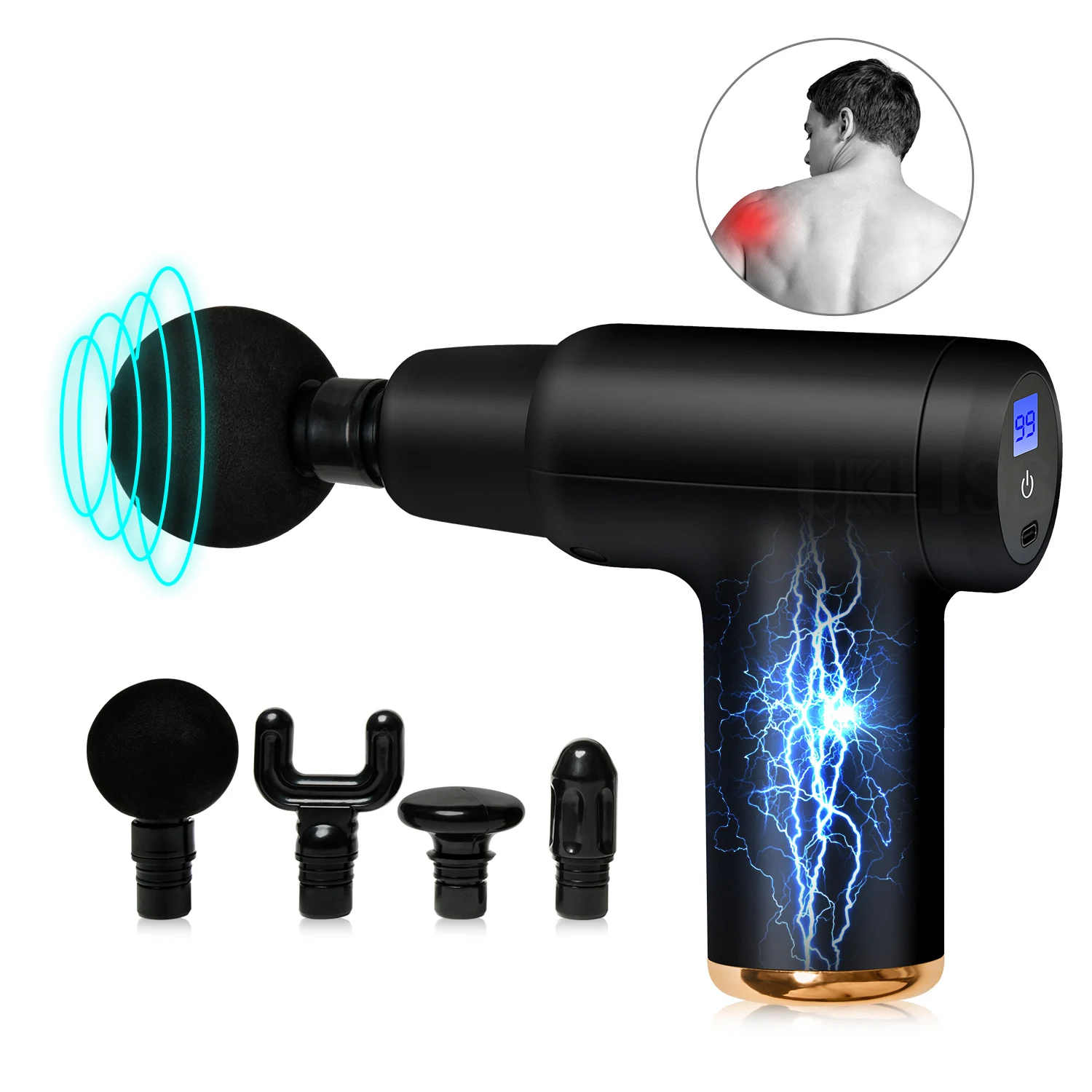 

Mini Massage Gun Muscle Therapy Gun for Athletes Hand Held Body Deep Tissue Muscle Massager Percussion Massager for Neck