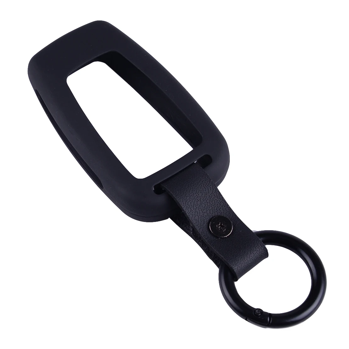 

DWCX Black Alloy Remote Cover Case Fob Shell with Key Protector Accessory Chain Fob fit for Toyota RAV4 2018 2019