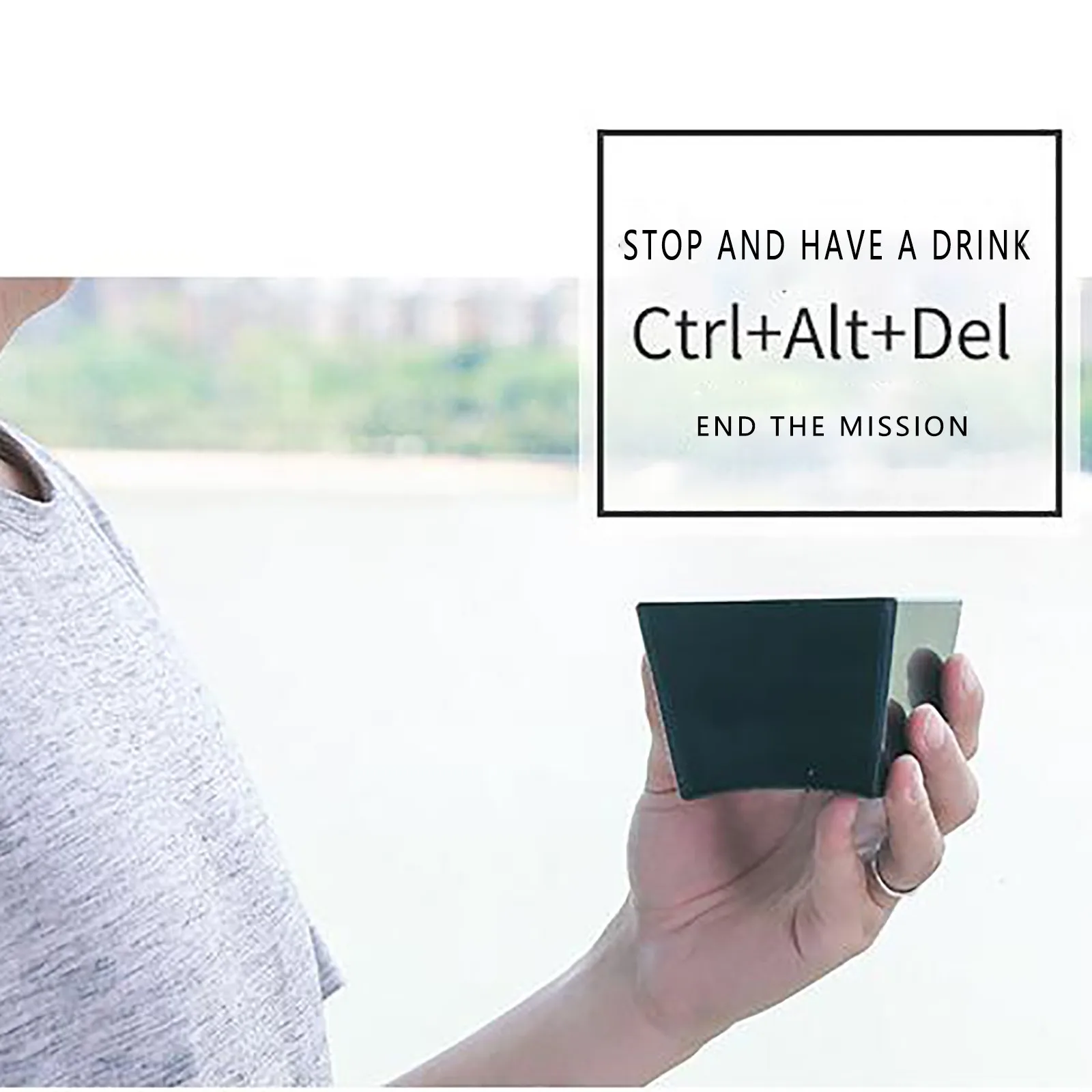 Творческая чашка чайный набор клавиатура модные чашки черный цвет клавиши дель