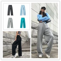 women sweatpant 2021 new oversize wide cargo pants streetwear casual autumn high waist baggy trousers long sweat pants for women