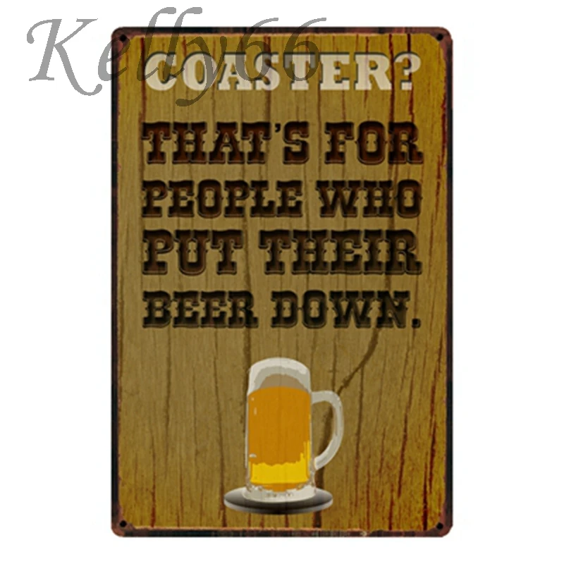 [Kelly66] питьевой холодный пиво человек пещера стиль бесплатно завтра жестяной знак