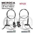 Масляный тормоз для горного велосипеда MEROCA MT420, левый и задний тормоз для горного велосипеда, MT420 F 800 ммR 1400 мм, 160 мм, масляный тормоз для велосипеда