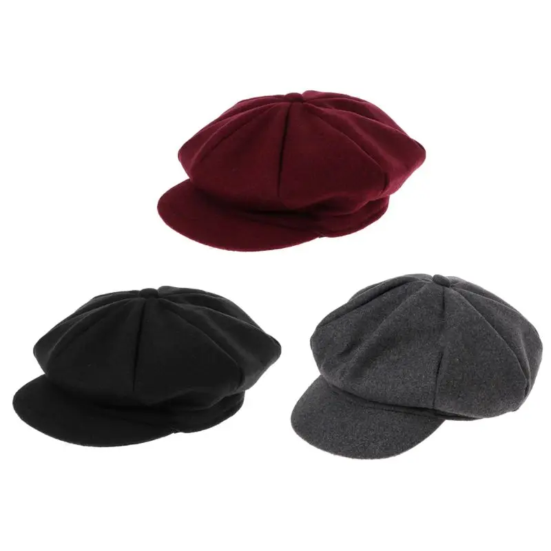 

Autumn Winter Beret Hat Baby Kids Boys Girls Woolen Newsboy Artist Flat Hats