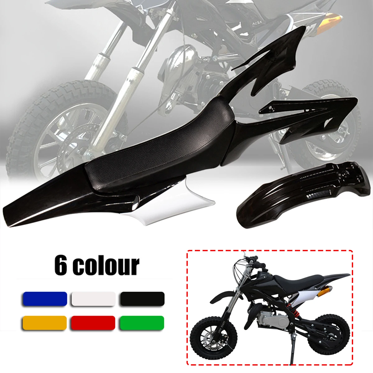 

Motorcycle Plastic Fairing Kits For Mini Pit Bike Dirt Bike Plastic Cover Fit For Apollo110cc/125cc