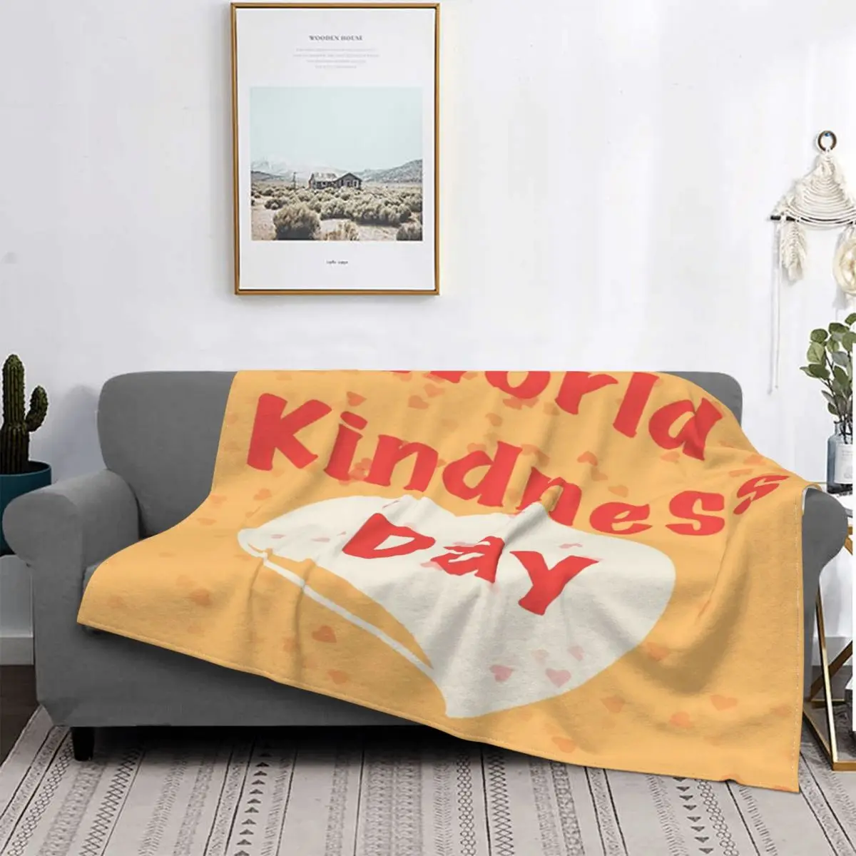 

Manta del Día Mundial de la amabilidad, colcha para cama a cuadros, funda para sofá, Sudadera con capucha, manta para la cama, 1
