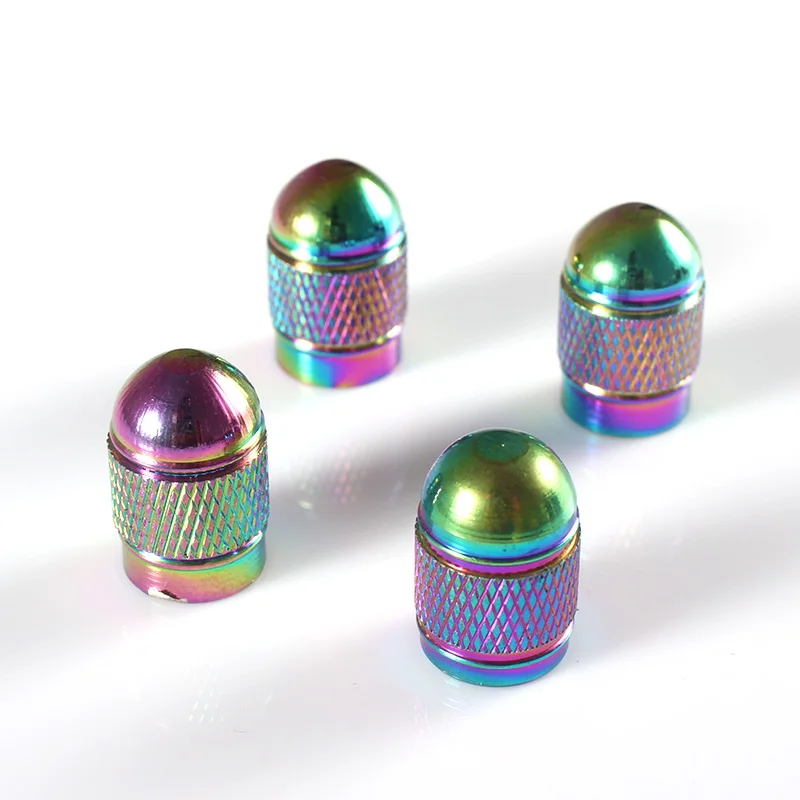 

Rainbow Color Bullet Shaped Car Wheel Tyre Valve Stem Caps Aluminum Dust Covers For Automobiles Motorcycles Bicycles Accessories