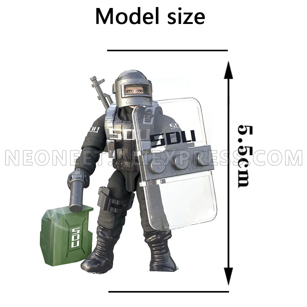 Конструктор Борьба с городом фигурки полицейского спецназа Мега современный