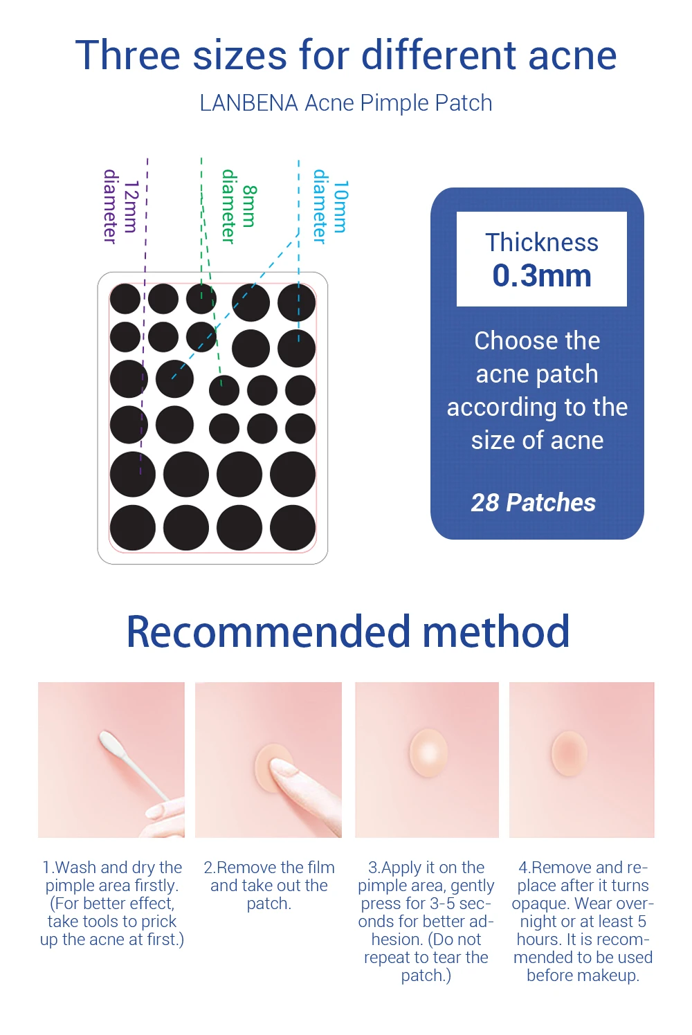 LANBENA акне прыщи патч инструмент Невидимый для угори и Шрама наклейки пятна мастер