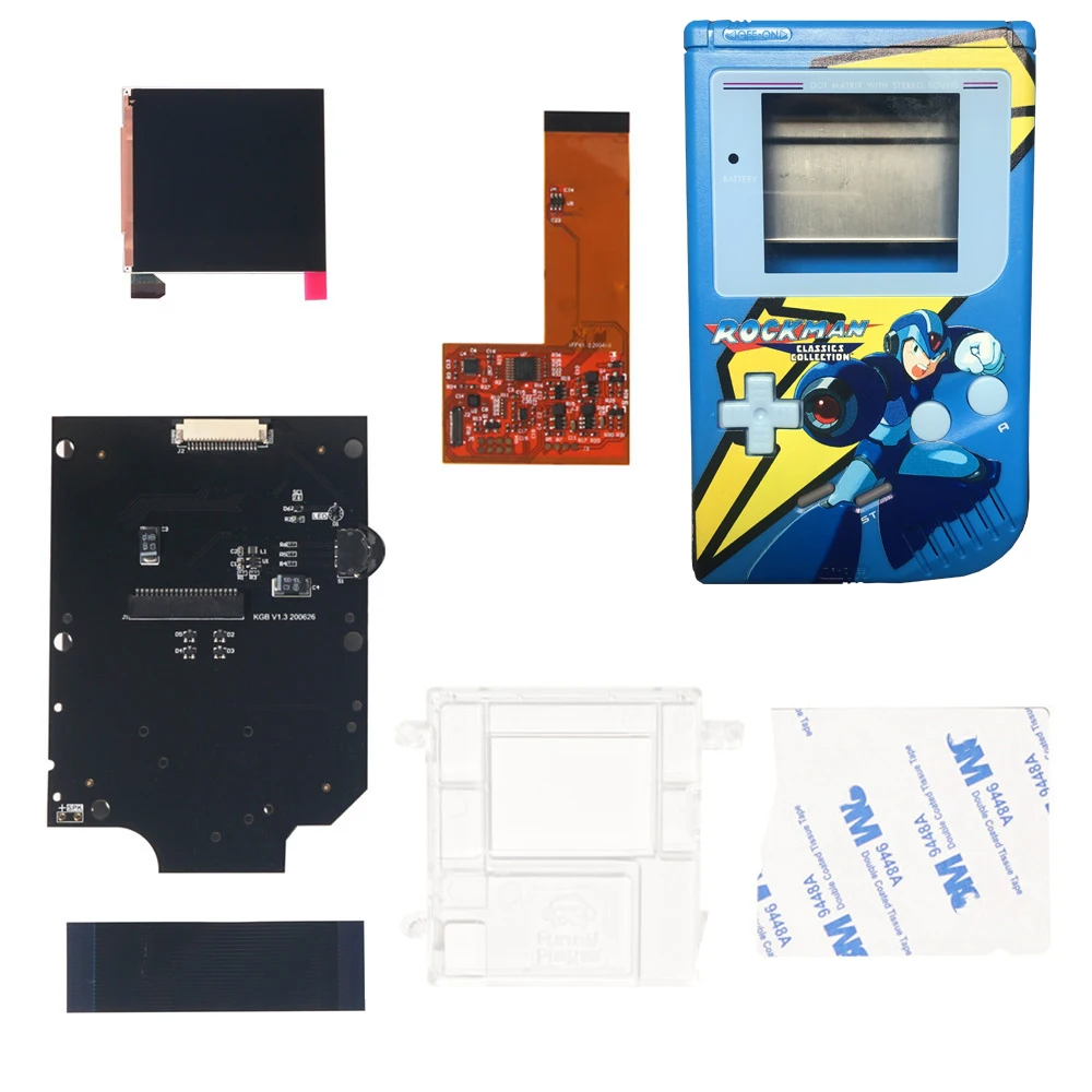 

UV Printed Custom Housing WITH DMG GB RETRO PIXEL IPS LCD KIT For Game boy 36 Color Brightness Adjustment Backlight LCD Kits