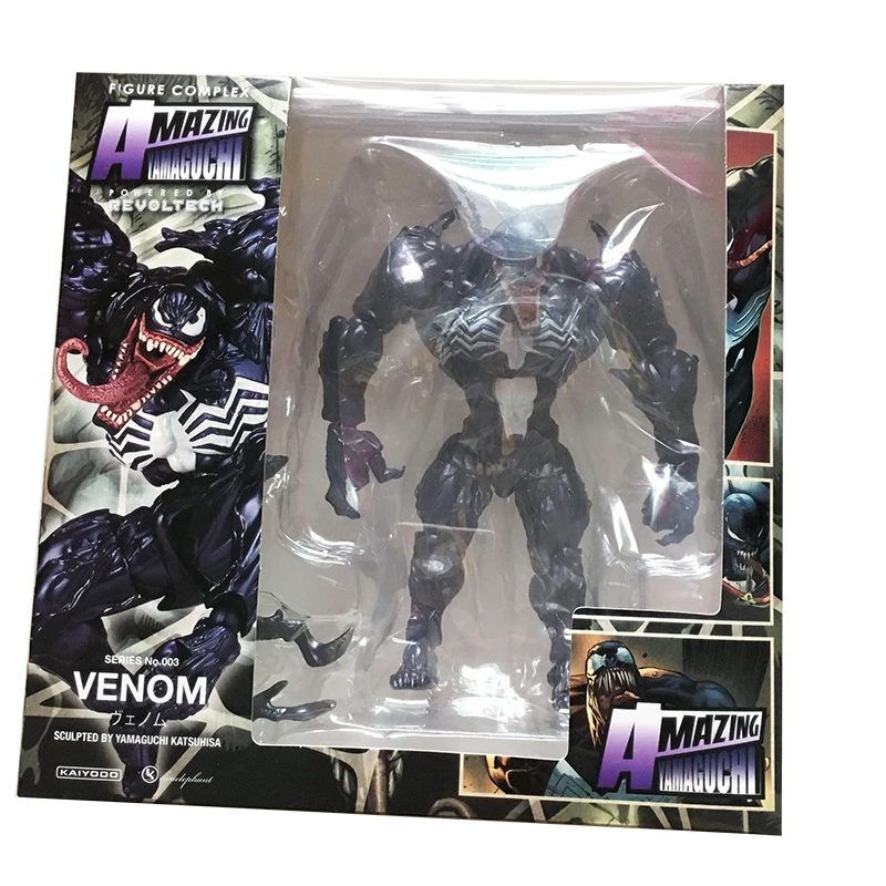 revoltech venom action figure amazing yamaguch model toy doll gift free global shipping