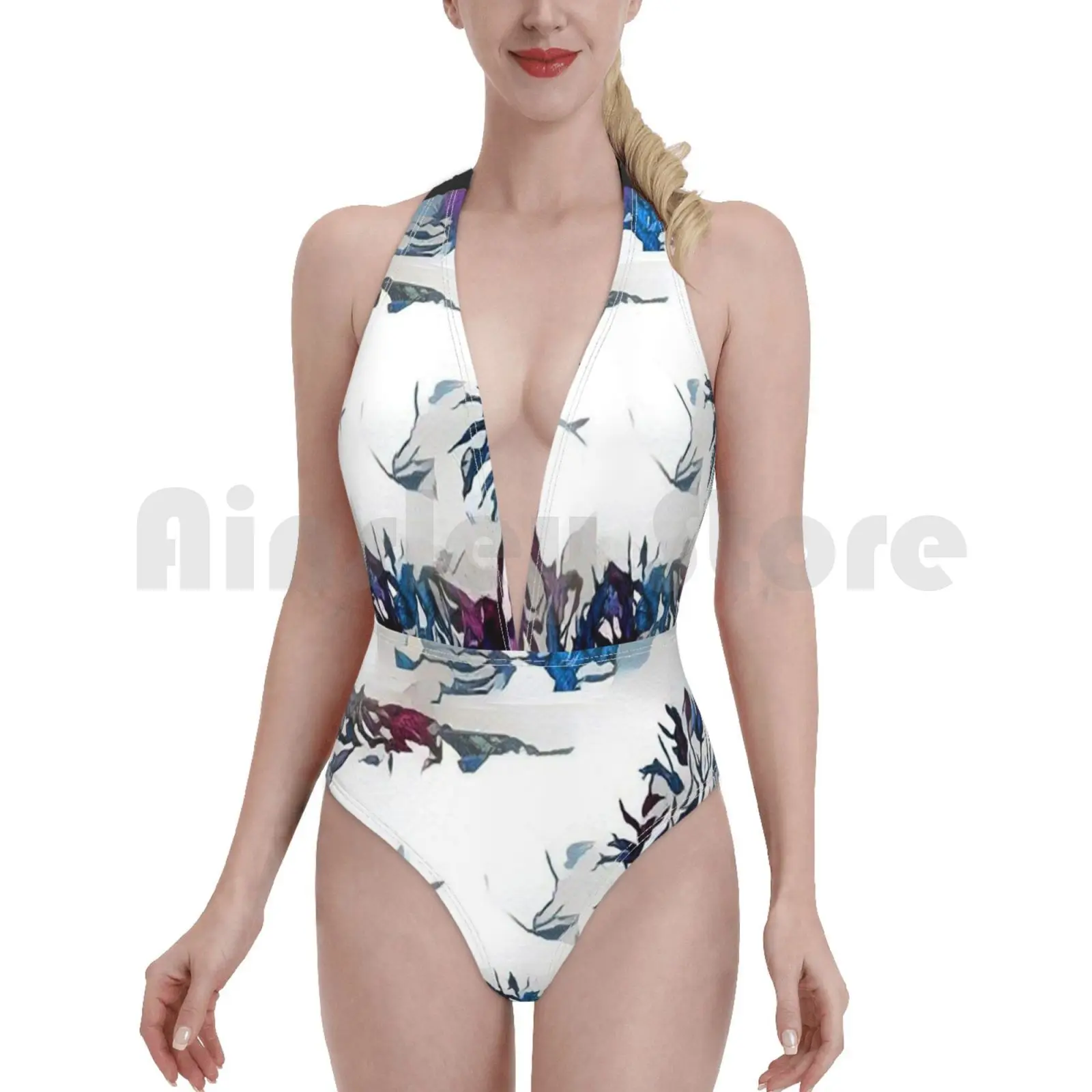 

Цельный купальник, абстрактная Калифорния, пляж и берег, картина Rd Riccoboni 2386, абстрактная живопись