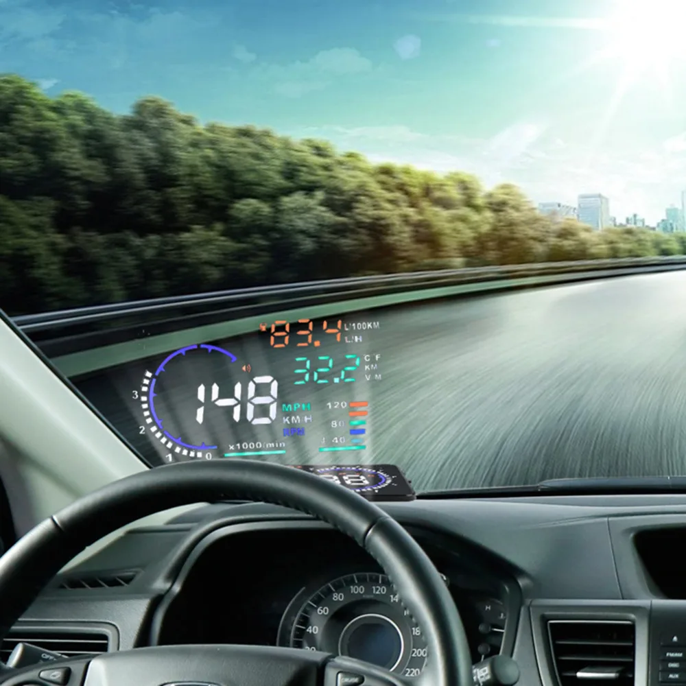 A8 5.5'' OBD II Car HUD Display Auto Windshied Reflective Screen Speed | Автомобили и мотоциклы