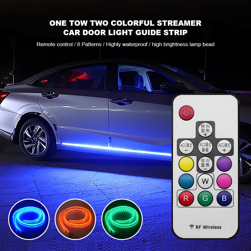 

120 см автомобиль цветных (RGB) светодиодных лент огни Цвета с пультом дистанционного управления Управление динамический стример плавающий ст...
