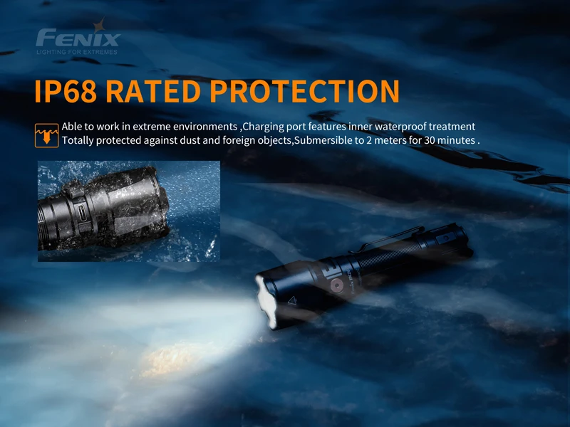 Трехцветный светильник Fenix TK26R 1500 люменов, тактический силовой светильник-вспышка с литий-ионным аккумулятором 3500 мАч