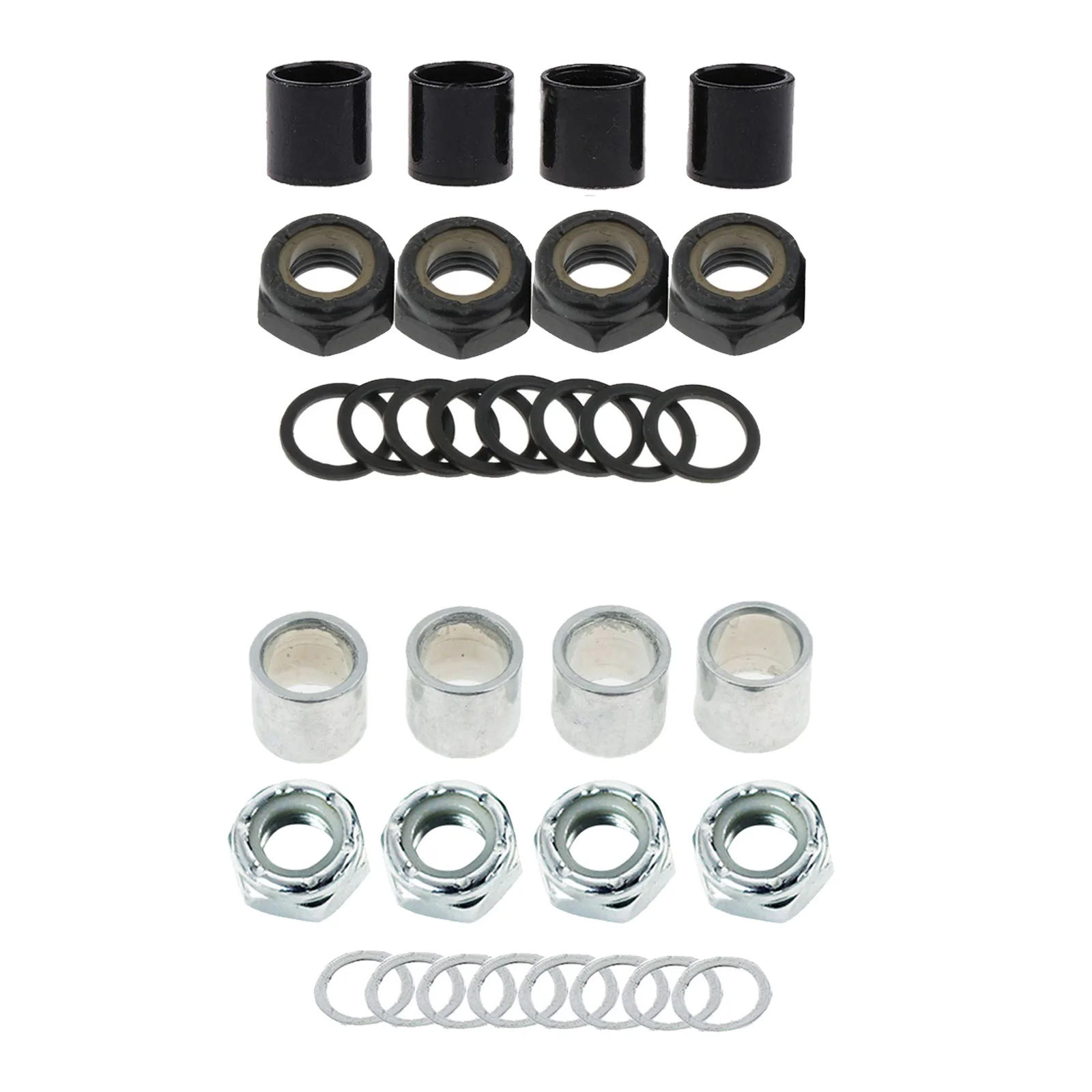 

16PCS Skateboard Truck Washers Spacers Nuts Longboard Hardware Accessories