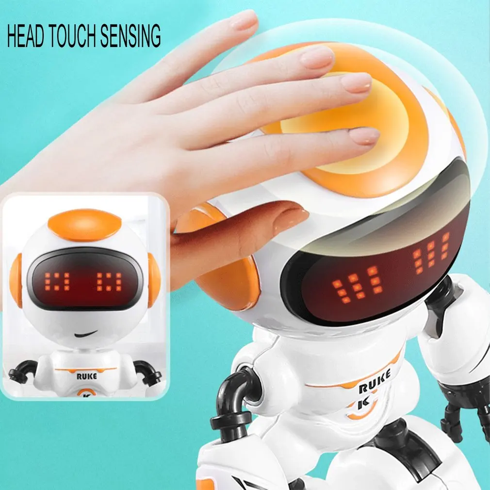 R8/R9 RC JJR/C Робот сенсорный зондирование светодиодный глаз умный голос DIY жесты сплава тела Мини Робот Модель игрушка подарок для детей