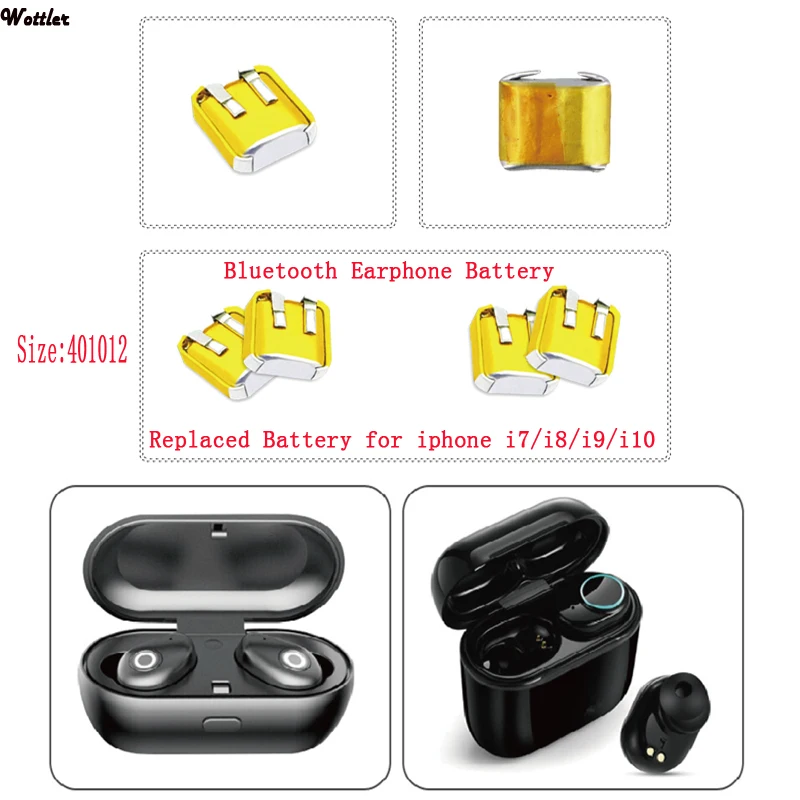 

3.7V Small Size Rechargeable Replaced Battery 30mah For i7/i8/ i9S/i10 Bluetooth Headphone For Huawei Xiaomi Wireless Earphone