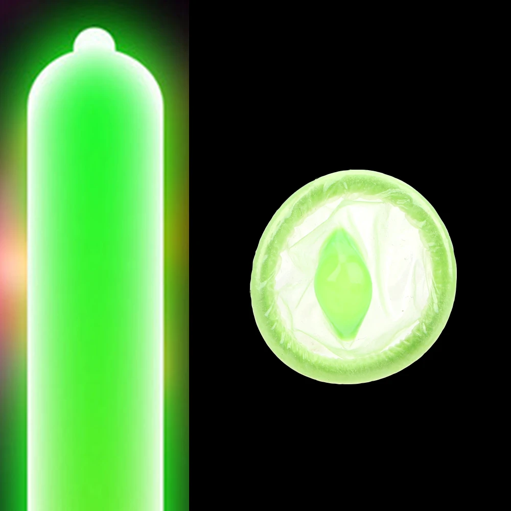 VATINE 8 шт./коркорт. Ночной светящийся латексный презерватив со смазкой для