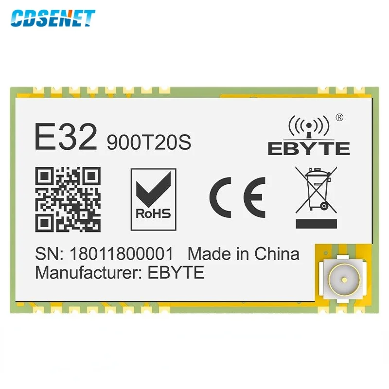 SX1276 UART LoRa Wireless Module 868/915MHz E32-900T20S Long Communication Range 20dBm 5.5Km Transparent Transmission Mode IoT