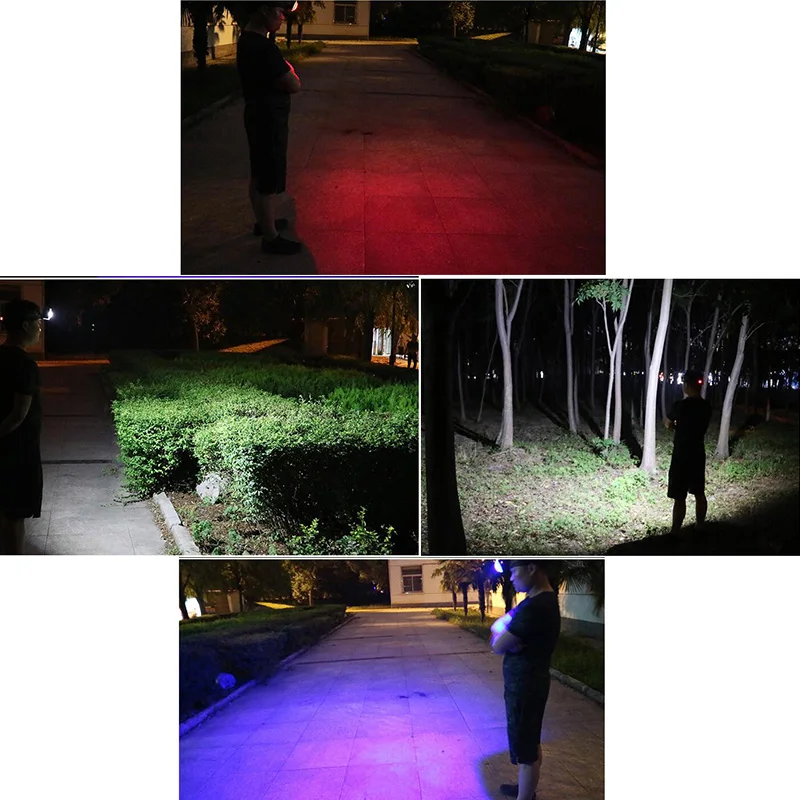 

COB HeadlampUSB Rechargeable Head Light White Blue Red LED Light Flashlight Outdoors Lamp Torch Light +2 pcs 18650 battery