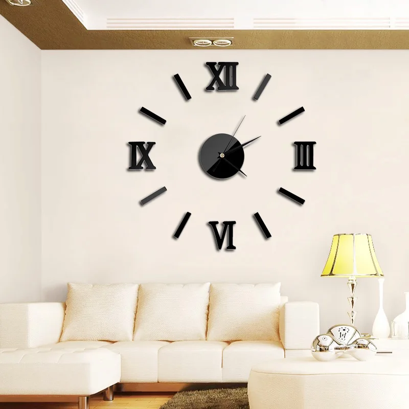 2019 горячая Распродажа 3D DIY часы настенные Horloge акриловые зеркальные наклейки