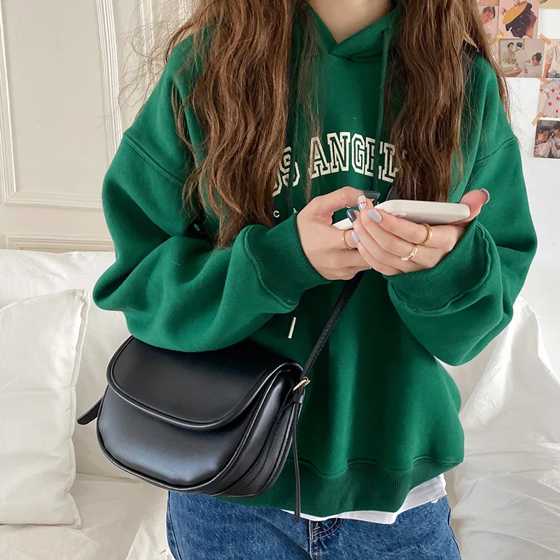 

New Fashion Saddle Bag for Women Handbags Simple Solid Color Ladies Shoulder Crossbody Bag Casual Female Travel Messenger Bags