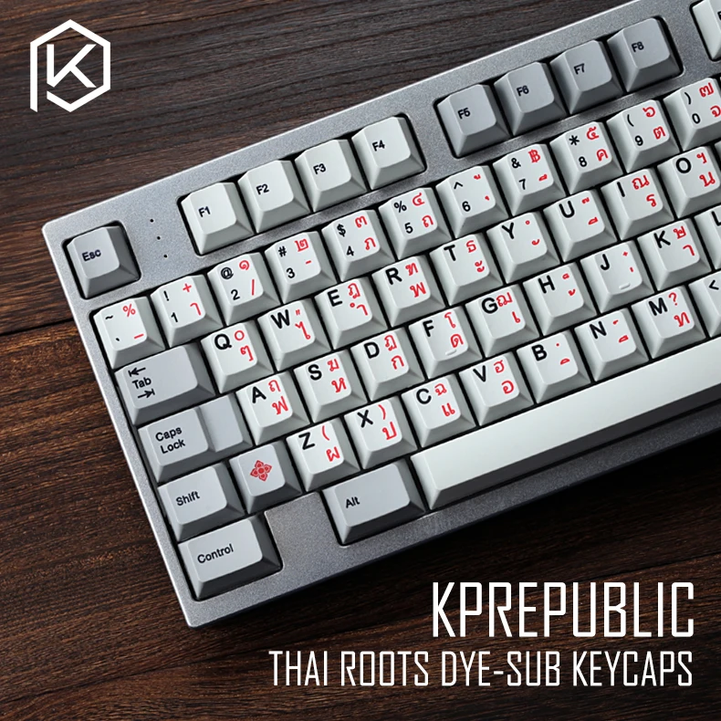 Kprepublic 139 тайский корень язык шрифта буква Cherry профиль краситель Sub Keycap PBT для gh60 xd60