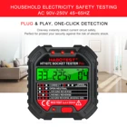 HABOTEST GFCI Выходной тестер с дисплеем напряжения 90-250 В тестер разъемов автоматический детектор полярности напряжения электрической цепи