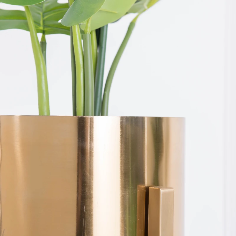 Nordic роскошное Гальванопокрытие золотой цветок растение свадебная брошь стенд