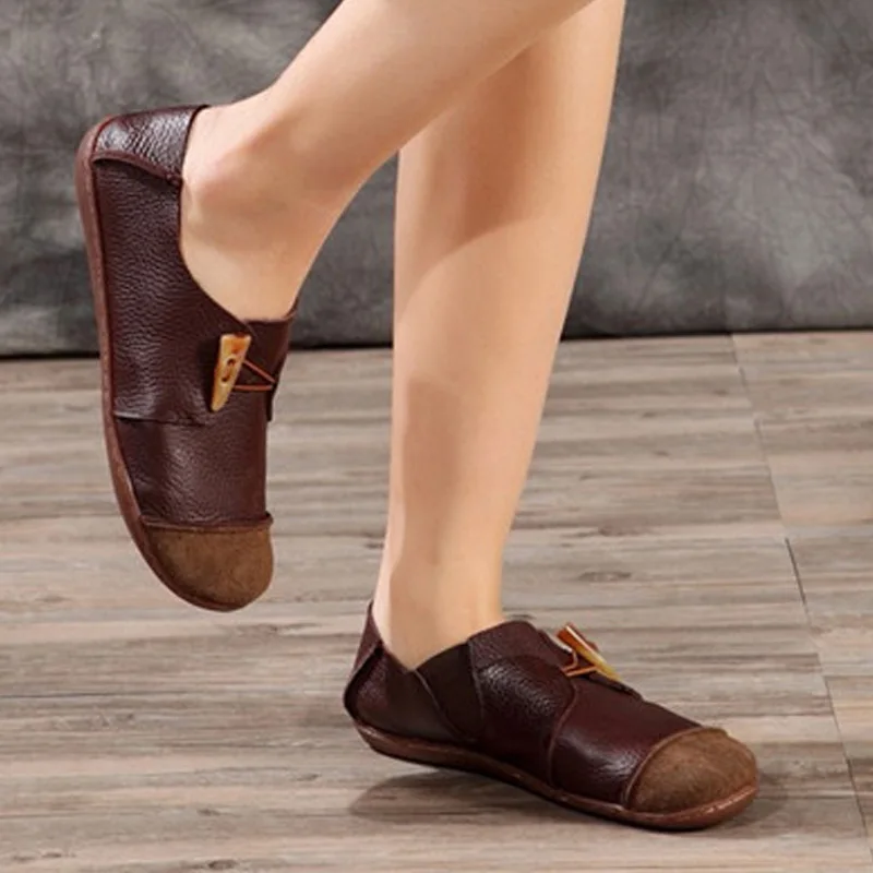 

CEYANEAO 2018 Woman Shoes Female Genuine Leather Shoes Vintage Elegant Fashion D1505 (0309)
