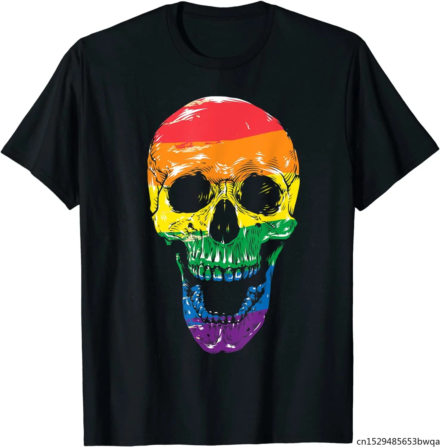 

Pride Skull Rainbow T-Shirt Men's Graphic Shirts