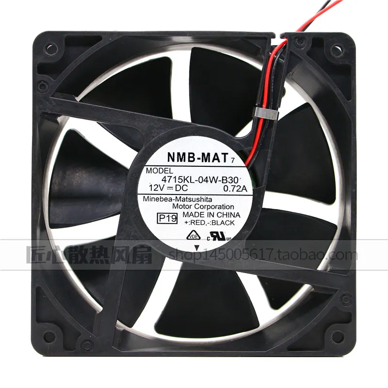 Оригинальный 12038 4715KL-04W-B30, 12 В постоянного тока, 0,72 А, 2-проводной, 12 см, вентилятор охлаждения