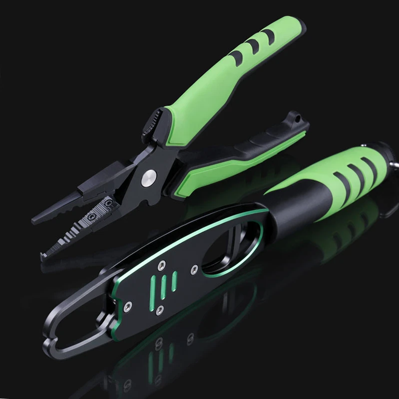 Fishing Pliers Grip Set Fishing Tackle Gear Hook Recover Cutter Line Split Ring Aluminum Alloy Fishing Accessories