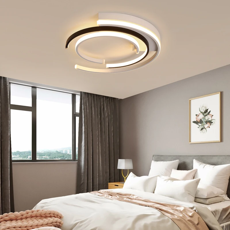

LED bedroom ceiling lamp modern minimalist atmosphere personality Nordic warm living room study lamp