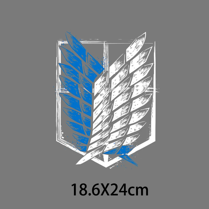 Термонаклейка с утюгом на одежду Эрена из аниме атака Титанов аппликация в виде