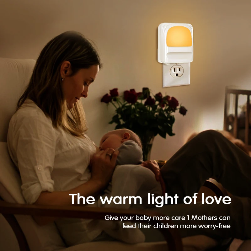 

Light Sensor Control LED Night Light EU US Plug Nightlight Lamp For Children Kids Living Room Bedroom Lighting Smart Home