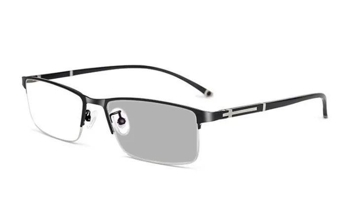 Очки для чтения прогрессивная фотохромная с гибкими дужками полуоправой