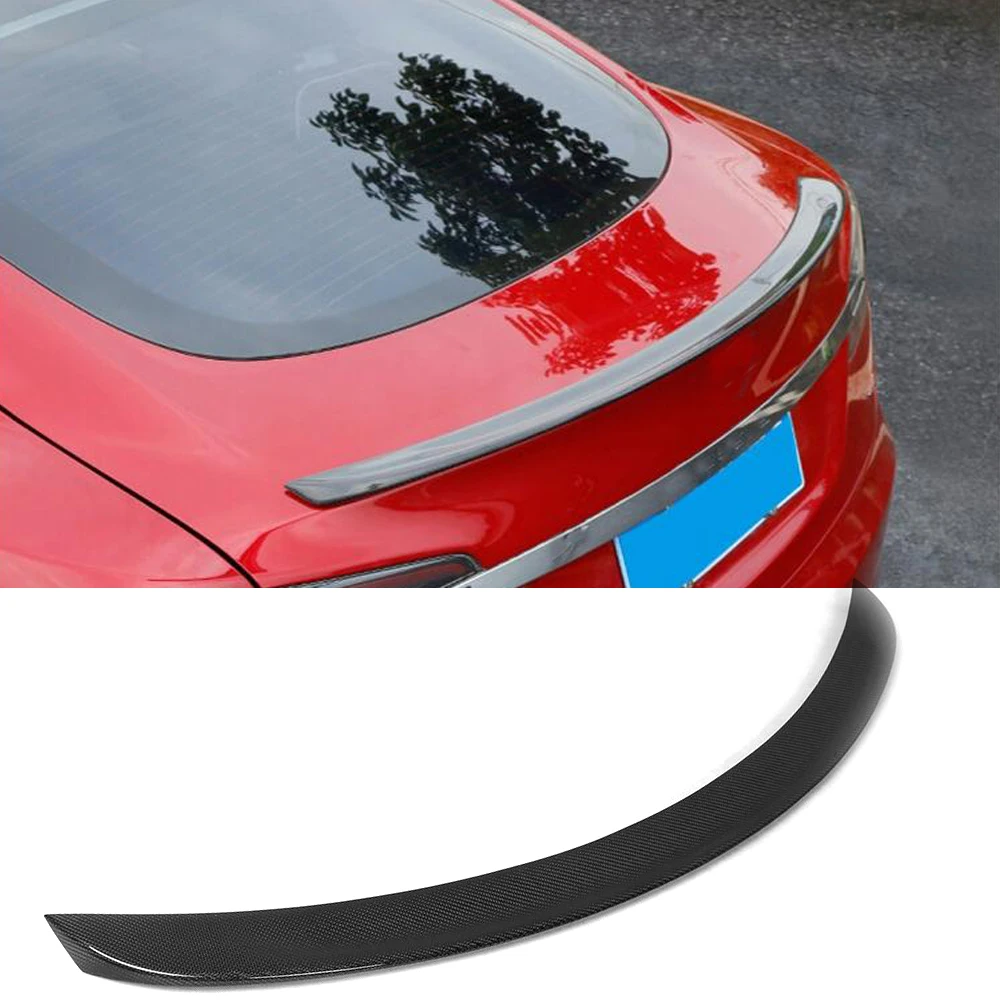 Задний спойлер для Tesla модель S седан 4 двери 2012 2019 задний багажник крыло отделкой