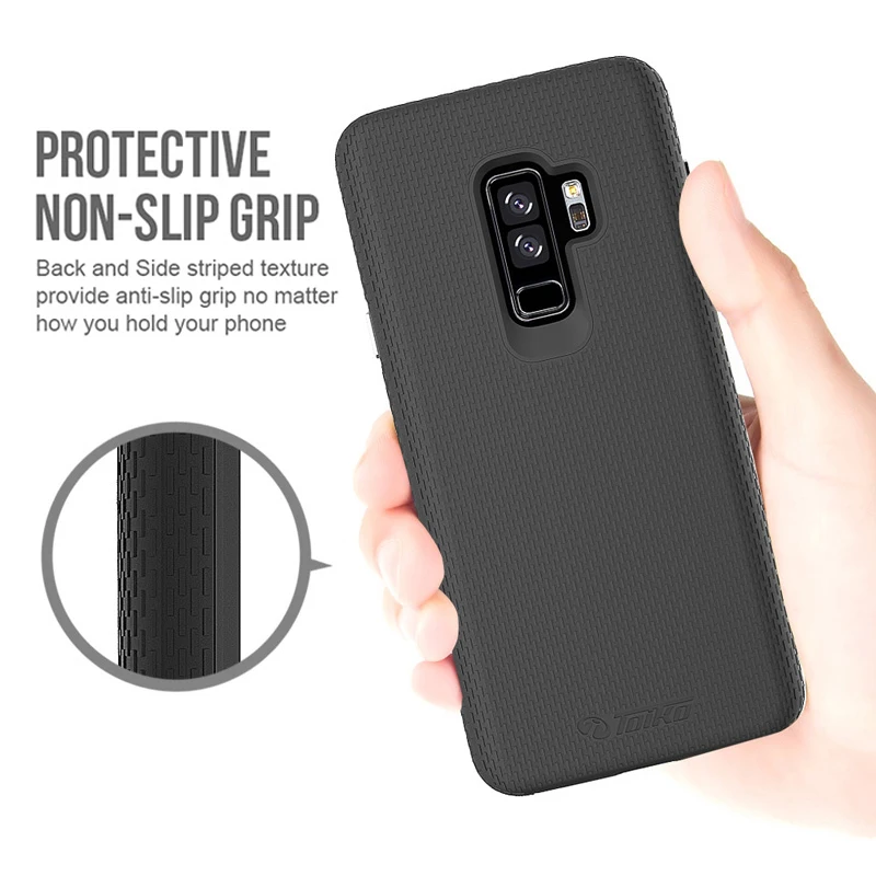 Защитные Чехлы TOIKO X для Samsung Galaxy S9 Plus двухслойные чехлы бампер из ТПУ гибридные