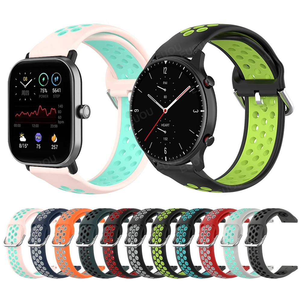 

Silicone Band Strap For Xiaomi Huami Amazfit GTR 2 2e Sport Wristband For Amazfit Stratos 3 GTS 2 mini Bip U Watchband Bracelet