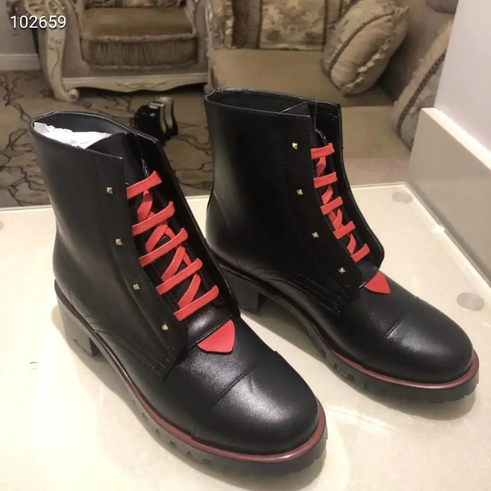 Дизайнерские зимние ботинки из натуральной коровьей кожи женские роскошные