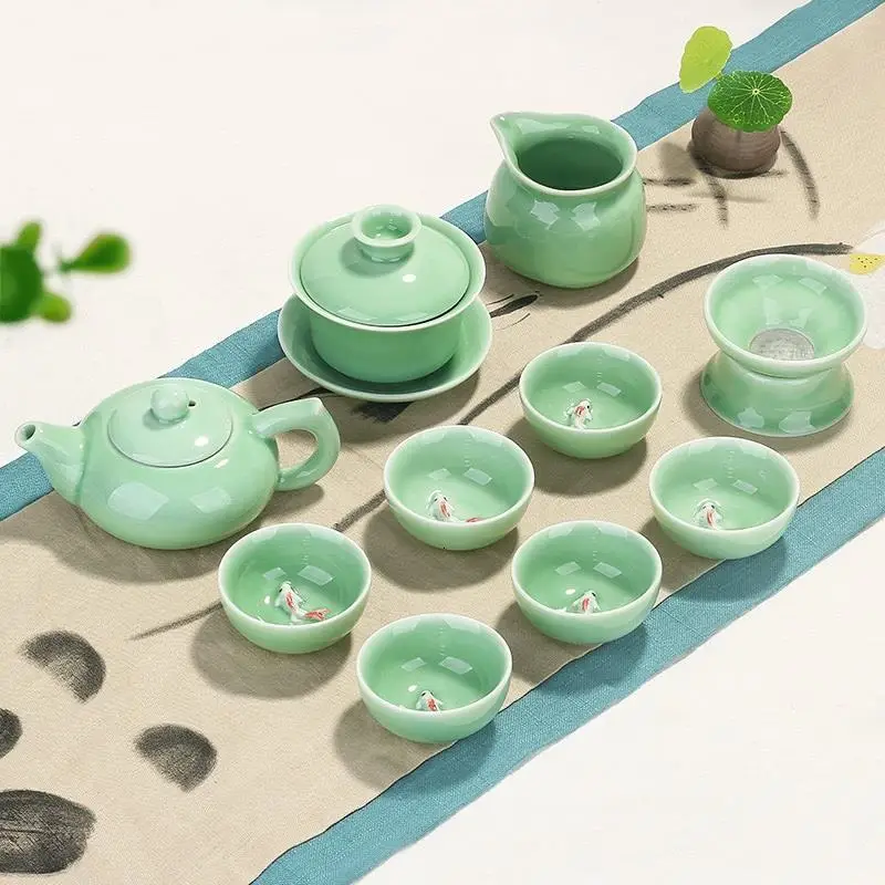 

Ev Dekorasyon Aksesuarlar Vintage Afternoon Garden Decoration Mutfak Aksesuarlari Pot Teapot Chinese Teaware Tea Set
